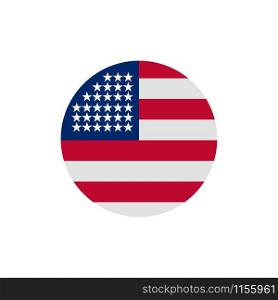 American, Flag, Thanksgiving, Usa Flat Color Icon. Vector icon banner Template