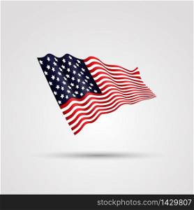 American flag.vector