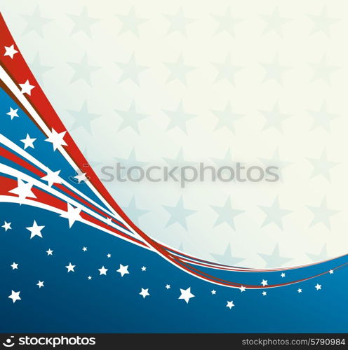 American Flag, Vector patriotic background for Independence Day, Memorial Day