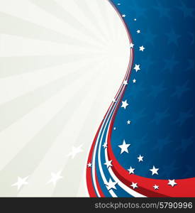 American Flag, Vector patriotic background for Independence Day, Memorial Day