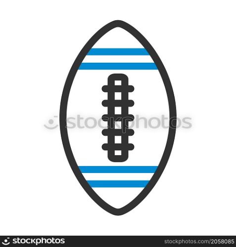 American Football Ball Icon. Editable Bold Outline With Color Fill Design. Vector Illustration.