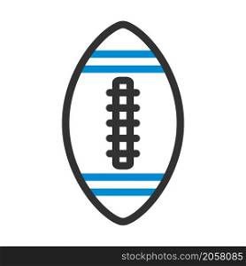 American Football Ball Icon. Editable Bold Outline With Color Fill Design. Vector Illustration.
