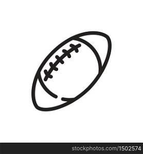 american football, ball icon, line art design