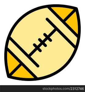 American football ball icon. Outline american football ball vector icon color flat isolated. American football ball icon color outline vector