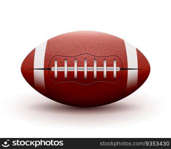 American Football ball isolated on white background. Vector illustration rugby sport game. Competition team.. American Football ball isolated on white background. Vector illustration rugby sport game. Competition team