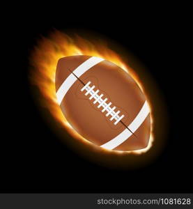 American football ball on a black background. Vector stock illustration.. American football ball on a black background. Vector stock illustration