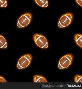 American football ball pattern on a black background. Vector stock illustration. American football ball pattern on a black background. Vector stock illustration.