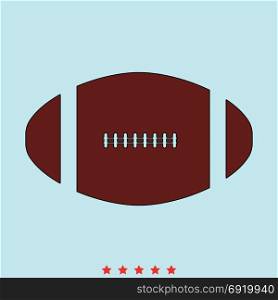 American football ball set icon .