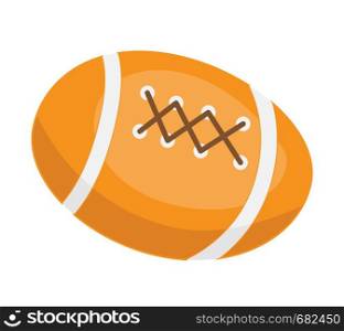 American football ball vector cartoon illustration isolated on white background.. American football ball vector cartoon illustration