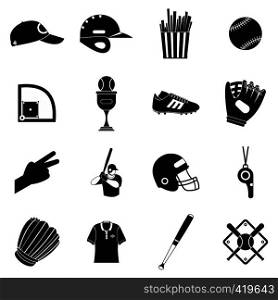 American football black simple icons for web and mobile devices. American football black simple icons