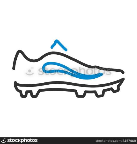 American Football Boot Icon. Editable Bold Outline With Color Fill Design. Vector Illustration.