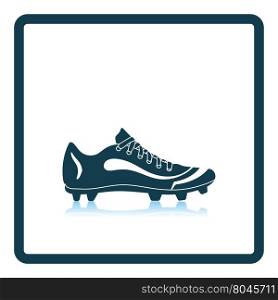 American football boot icon. Shadow reflection design. Vector illustration.