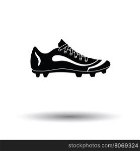 American football boot icon. White background with shadow design. Vector illustration.