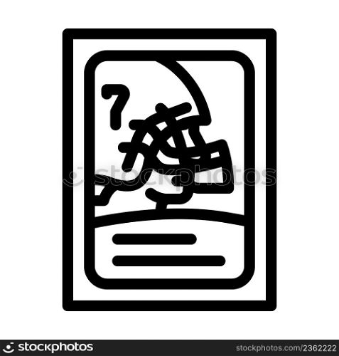american football card line icon vector. american football card sign. isolated contour symbol black illustration. american football card line icon vector illustration