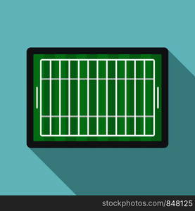 American football field icon. Flat illustration of american football field vector icon for web design. American football field icon, flat style