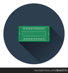 American football field mark icon. Flat color design. Vector illustration.