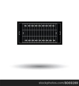 American football field mark icon. White background with shadow design. Vector illustration.