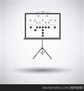 American football game plan stand icon. Vector illustration.