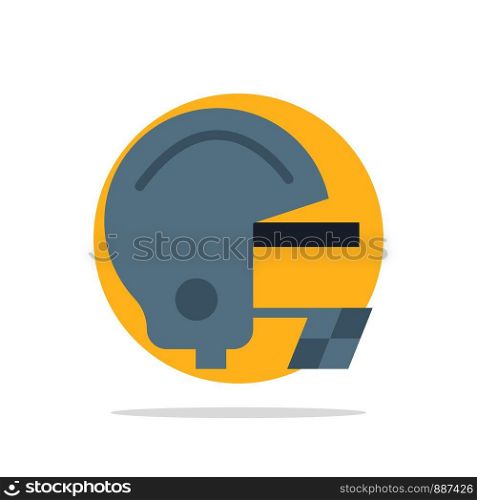 American, Football, Helmet Abstract Circle Background Flat color Icon