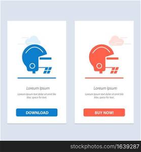 American, Football, Helmet  Blue and Red Download and Buy Now web Widget Card Template
