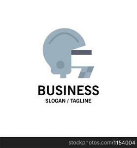 American, Football, Helmet Business Logo Template. Flat Color