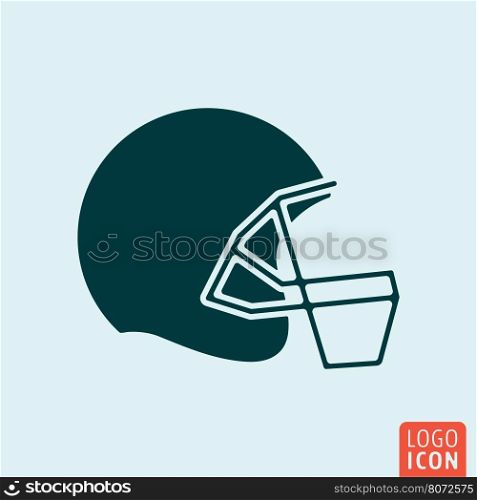 American football helmet. Football helmet icon. American football symbol. Vector illustration