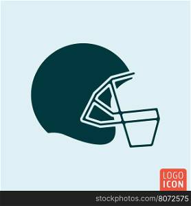 American football helmet. Football helmet icon. American football symbol. Vector illustration