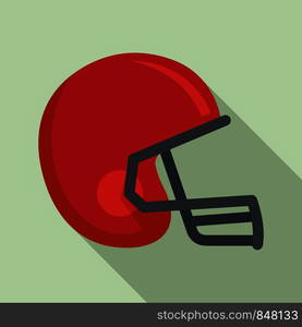 American football helmet icon. Flat illustration of american football helmet vector icon for web design. American football helmet icon, flat style