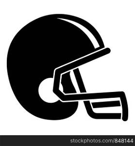American football helmet icon. Simple illustration of american football helmet vector icon for web design isolated on white background. American football helmet icon, simple style