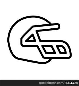 american football helmet icon vector line style