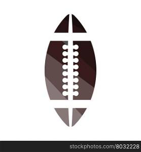 American football icon. Flat color design. Vector illustration.