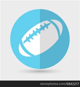 american football icon isolated on blue background