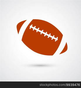 American football icon isolated on white background