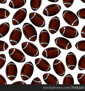 American football or rugby balls pattern for sport game design. American football or rugby balls pattern