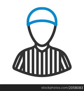 American Football Referee Icon. Editable Bold Outline With Color Fill Design. Vector Illustration.