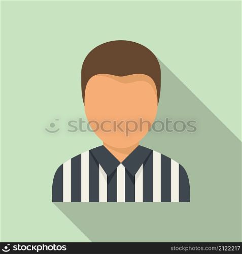 American football referee icon flat vector. Whistle penalty. Sport judge. American football referee icon flat vector. Whistle penalty