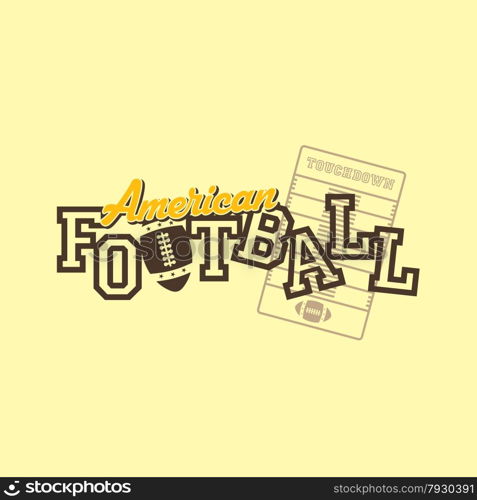 american football theme vector graphic art illustration. american football