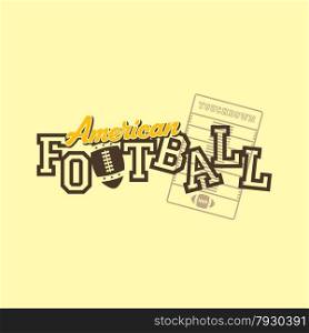 american football theme vector graphic art illustration. american football