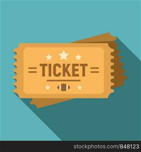 American football ticket icon. Flat illustration of american football ticket vector icon for web design. American football ticket icon, flat style