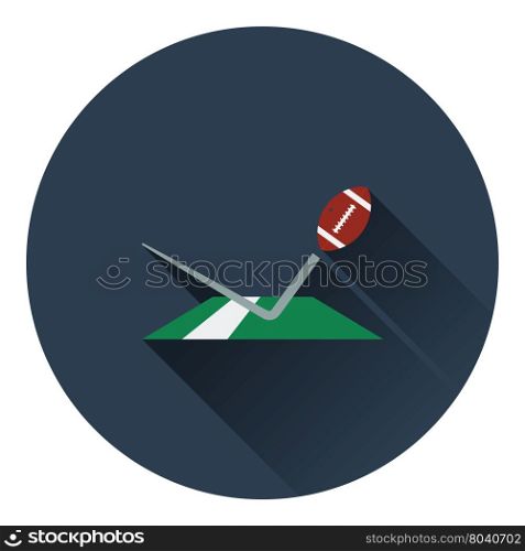 American football touchdown icon. Flat color design. Vector illustration.