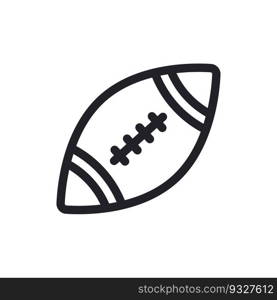 American football vector icon, sports ball symbol.
