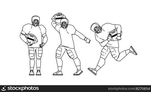 american football vector. stadium sport, ball player, action athlete, competition college american football character. people Illustration. american football vector