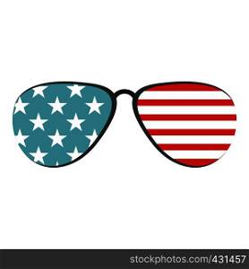 American glasses icon flat isolated on white background vector illustration. American glasses icon isolated