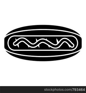 American hot dog icon. Simple illustration of american hot dog vector icon for web design isolated on white background. American hot dog icon, simple style