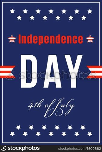 American Independence celebration poster flat vector template. US freedom and liberty. Brochure, booklet one page concept design. United States national holiday event flyer, leaflet. American Independence celebration poster flat vector template