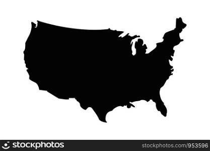 American isolated vector icon. Country map shape. Isolated white background. American patriotic background. EPS 10. American isolated vector icon. Country map shape. Isolated white background. American patriotic background.