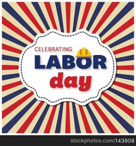 American labor day horizon background. Vector illustration. For web design and application interface, also useful for infographics. Vector illustration.