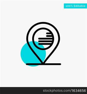 American, Location, Map, Sign turquoise highlight circle point Vector icon
