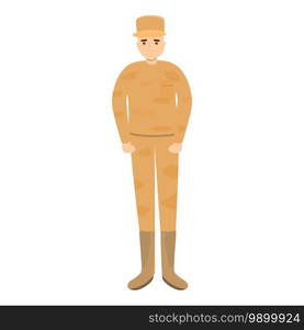 American military uniform icon. Cartoon of american military uniform vector icon for web design isolated on white background. American military uniform icon, cartoon style