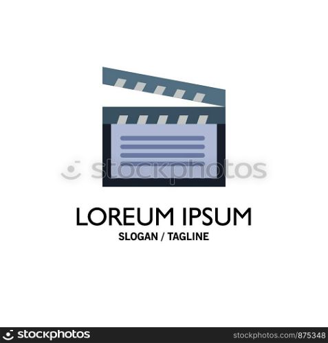 American, Movies, Video, Usa Business Logo Template. Flat Color